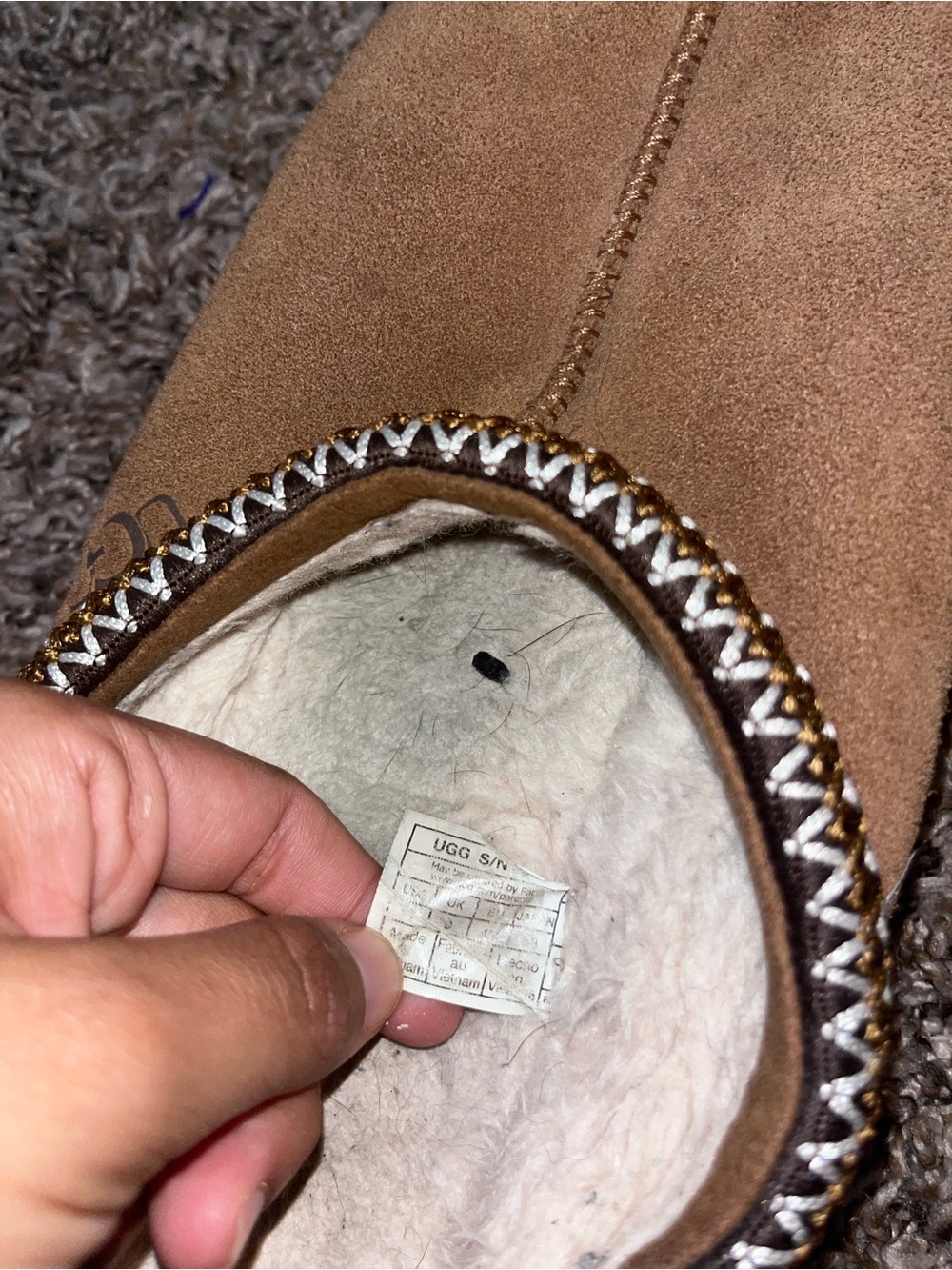 UGG Tasman embroidered shearling slippers shoes size 11 Women’s - Picture 7 of 9